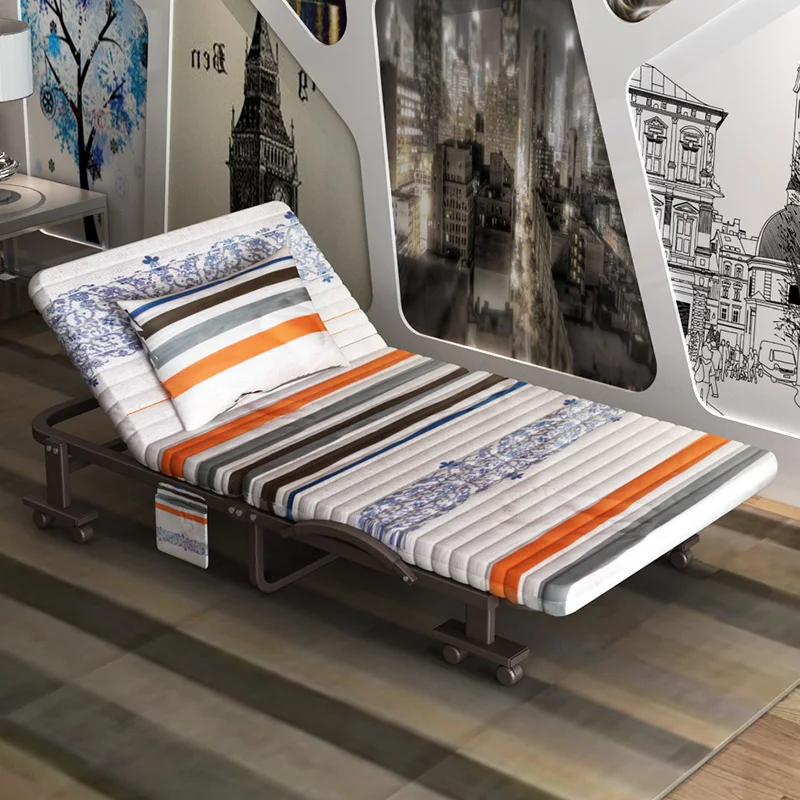 High quality folding bed single bed double bed siesta nap office 1.2 meters a simple portable camp bed High quality folding bed single bed double bed siesta nap office 1.2 meters a simple portable camp bed
