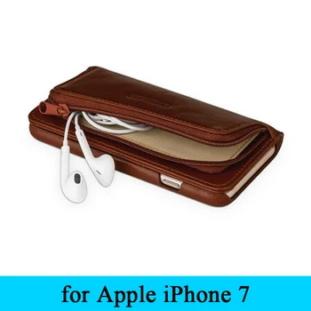 

Luxury Coque For Flip Cover Apple iPhone 7 Case Genuine Real Leather Wallet Original Wallet Phone Case For iPhone7 4.7+Free Gift