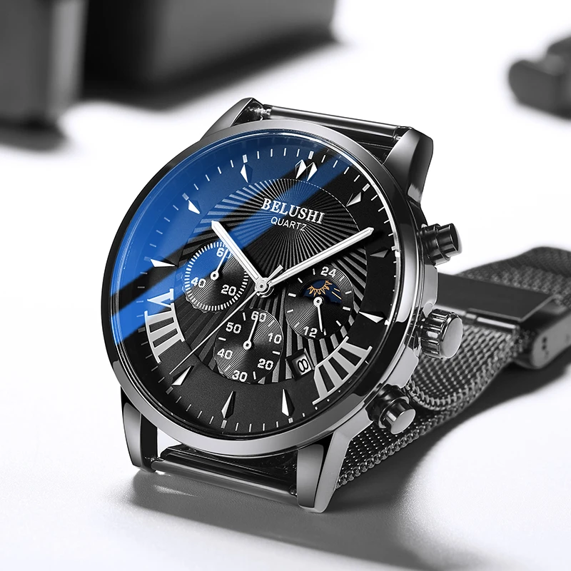 

New 2019 LIGE Mens Watches Chronograph Brand Luxury Sport Quartz All Steel Male Clock Military Waterproof Chronograph Relogio