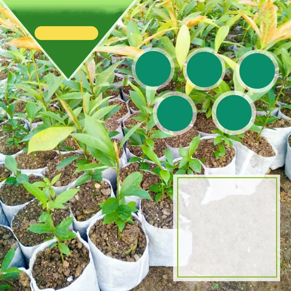 LanLan 100 шт. биоразлагаемые нетканые мешки для питомника выращивания саженцев горшочки, садоводство принадлежности