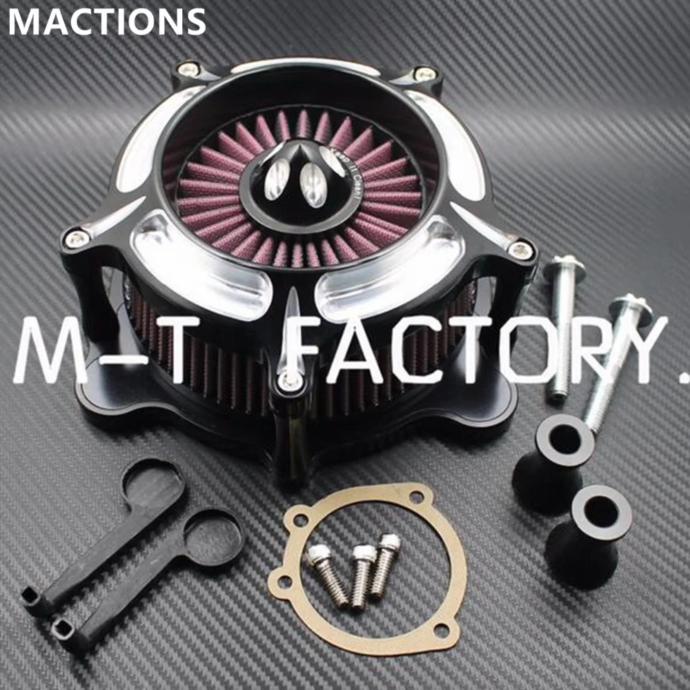 Motorcycle Turbine Air Cleaner Intake Filter For Harley Softail Street