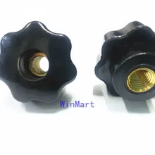 6 шт M10 внутреннюю резьбу 50 мм OD головка звездообразная ручка гайка Навинчивающаяся ручка с сквозным отверстием