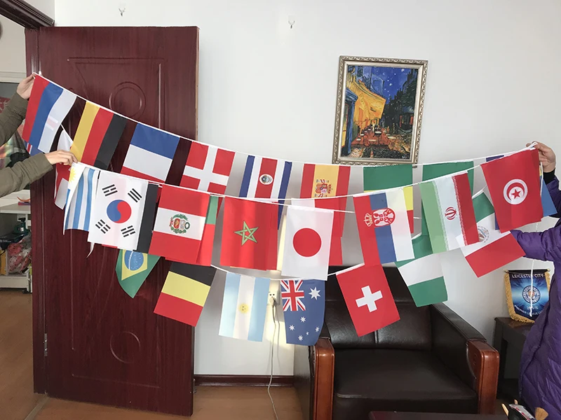 32countries different Countries String Flag International World Banner