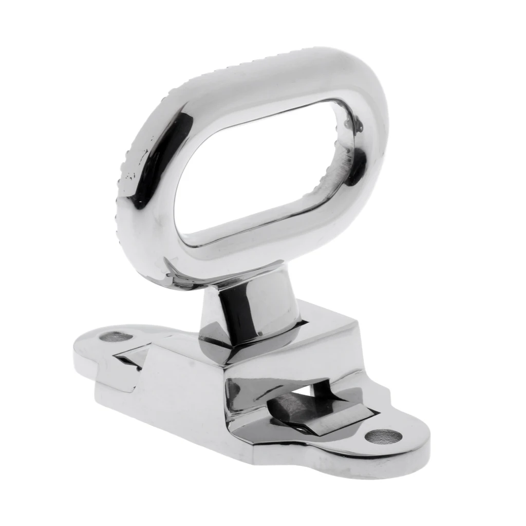 Premium Mirror Polished 316 Stainless Steel Folding Mast Step for Marine Boat Yacht Sailboat Cars 10.9 x 4.7 cm