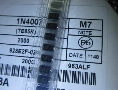 

Free Shipping 5000PCS/Lots New and original 1N4007 IN4007 M7 SMD rectifier diode SMA