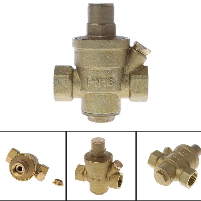 DN15 1/2" Adjustable Brass Water Pressure Reducing Regulator Valve PN 1