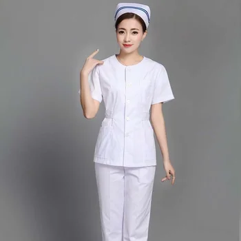 

Women Slim Style Medical Uniforms (you Can Choose Adjustable Waist Shirt or A Pair of Elastic Waistline Pants or A Whole Set)