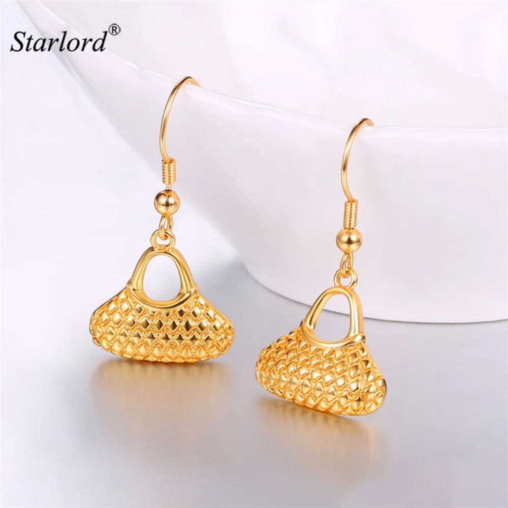 Buy Starlord Bilum Bag Dangle Earrings Gold Color
