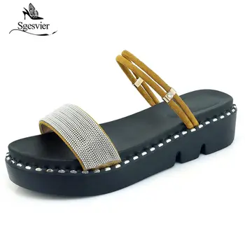 

Sgesvier Summer Shoes Women Flat Heel Sandals Platform Shoes Casual Women Sandals Big Size 34-43 Ladies Beach Sandals B179