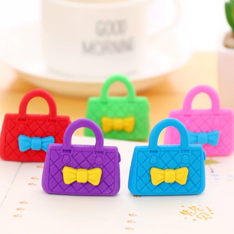 1Pcs New Novelty Fashion Handbag Cosmetic Bag Eraser Rubber Eraser