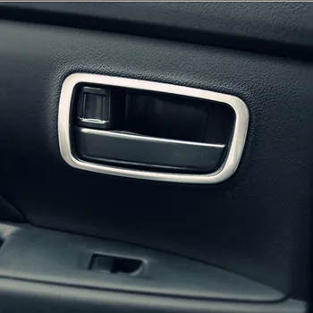 

For Mitsubishi Outlander 2013 2014 2015 2016 4pcs Car Interior Door Handles Bowl Cup Cover Trim Ring Protectors Chorme