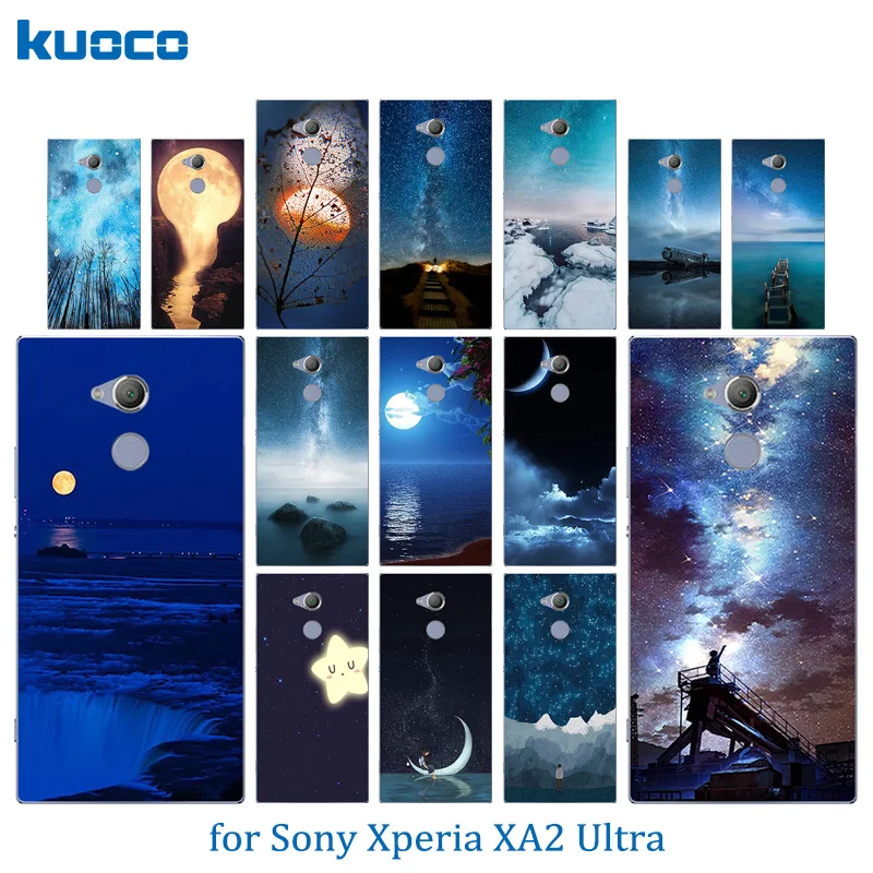 6 0 дюйма для Sony Xperia XA2 Ультра чехол телефона прозрачный силиконовый с узором