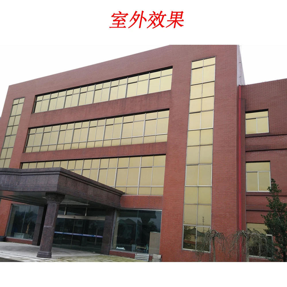 High Reflective Solar Window Film Tint One Way Privacy Mirror Glass Sticker,Silver Gold,76cm x 30m