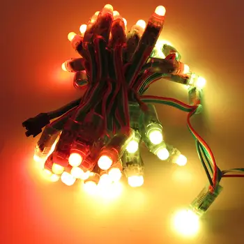 

12mm WS2801 pixel rgb led string light led module light 5V 50pixels/string Round Shape Waterproof IP68 digital lightbox letters