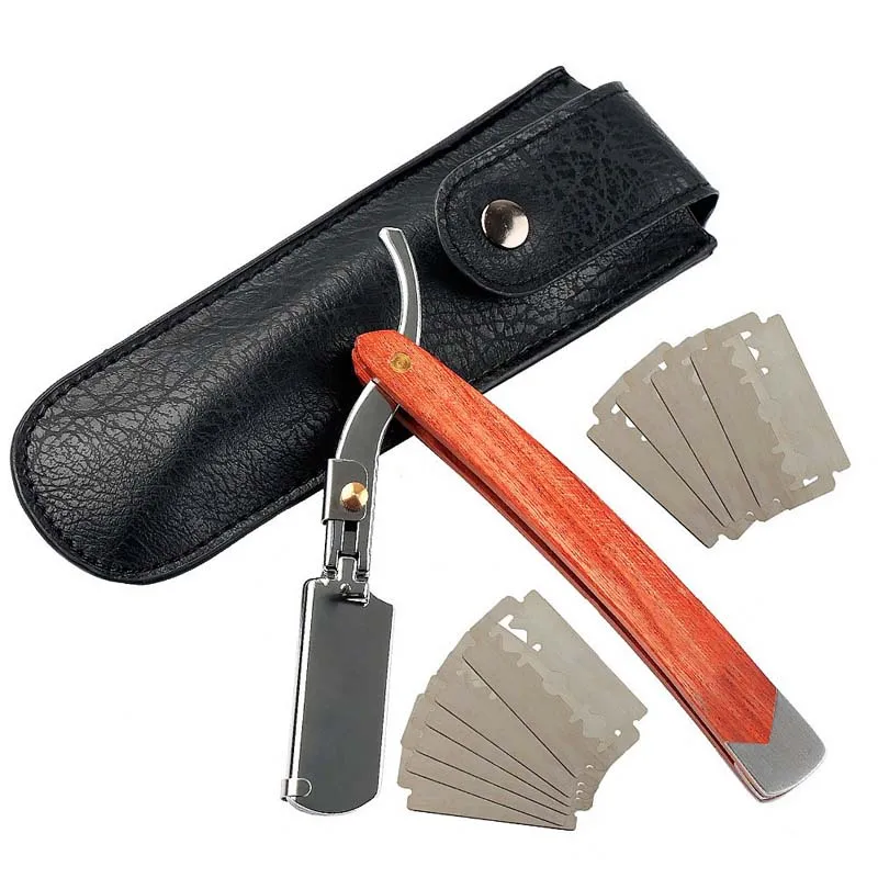 

cut shaving straight razor replaceable carbon steel barber sharpen straight razor shave male safty double side shaver razors