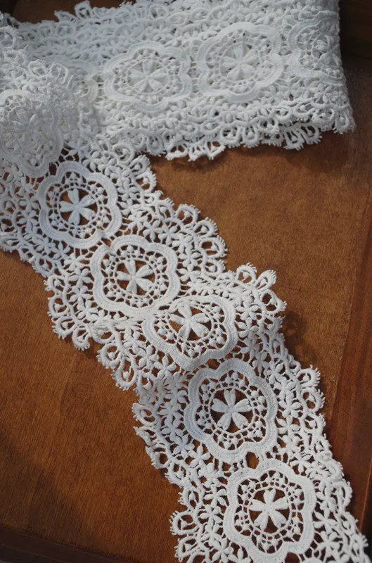 Buy off white Cotton Lace Trim, cotton crocheted lace