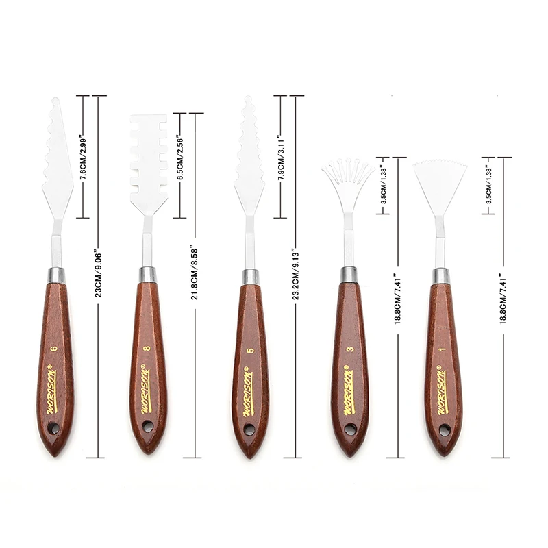 Dainayw 5 шт. масляные ножи художника палитра Набор ножей ремесла из нержавеющей стали скребок для палитры для Смешивания Краски акриловые товары для рукоделия
