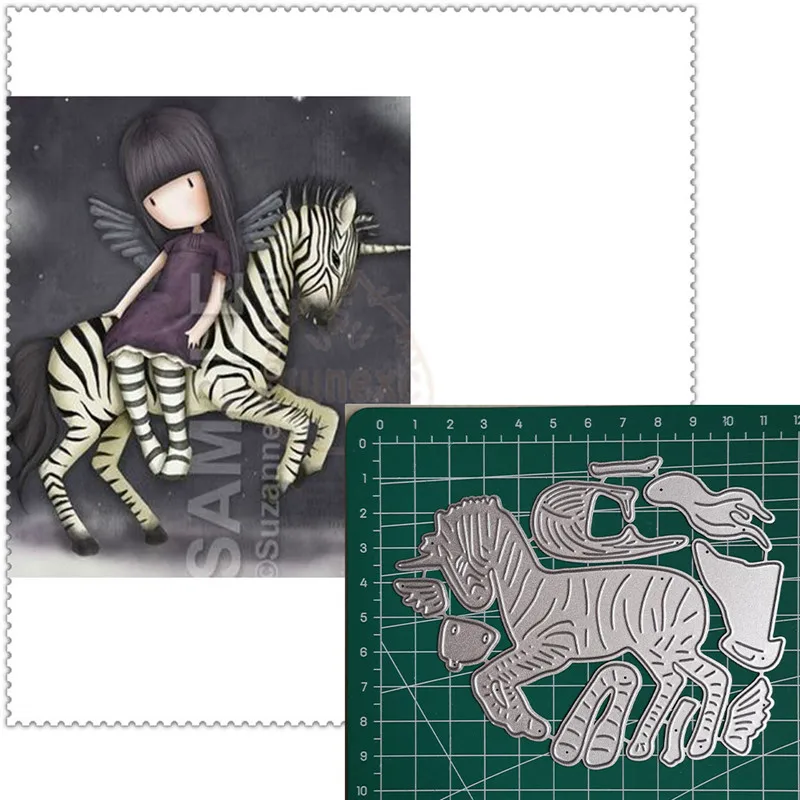 

Little Doll Girl Unicorn Metal Cutting Dies 2019 Scrapbooking Craft Dies Cut lovely doll die Embossing Stencils Invitation