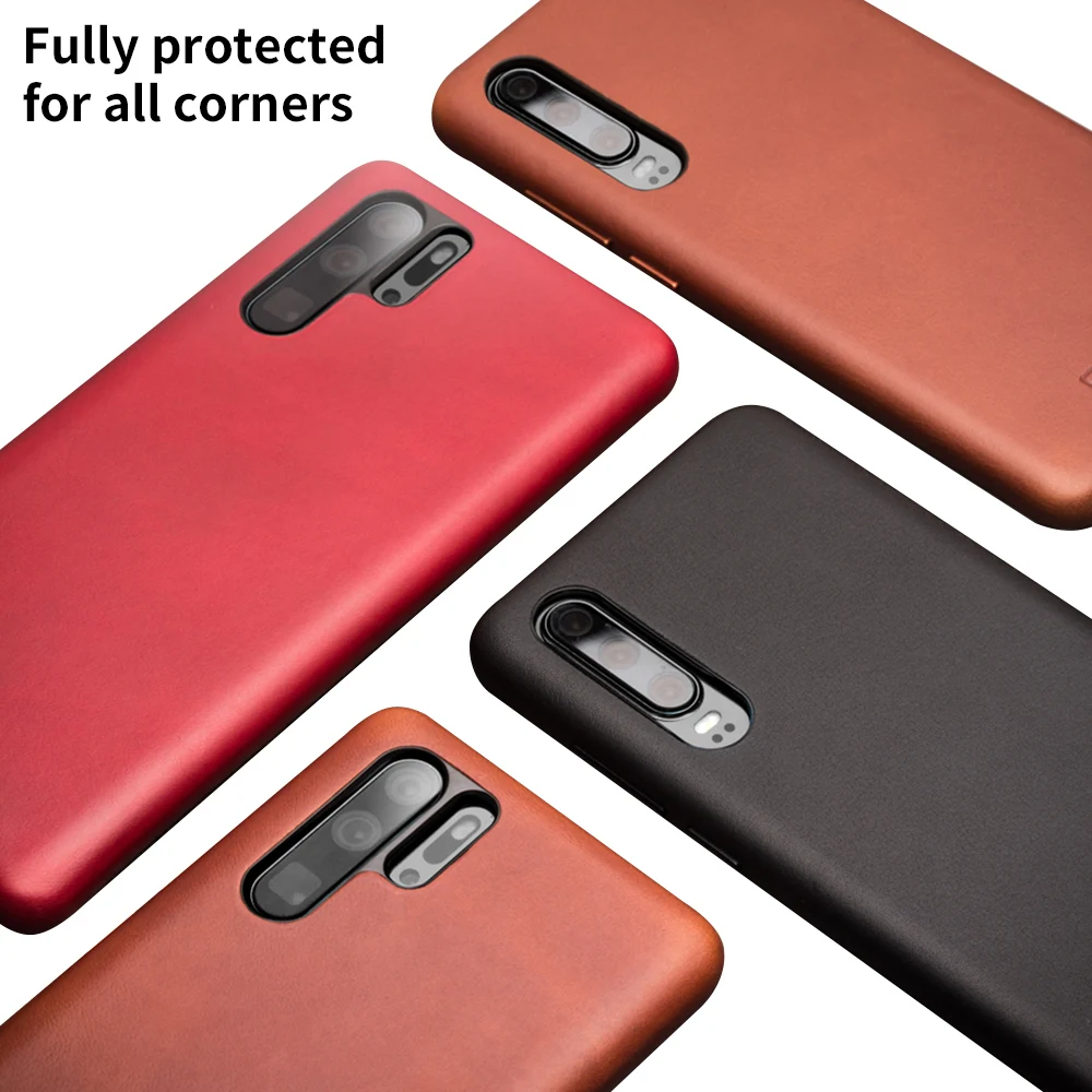 QIALINO del Cuoio Genuino di Modo Ultra Cassa Del Telefono Sottile per Huawei P30 Pro da 6.47 pollici Fatti A Mano di Lusso Della Copertura Posteriore per Huawei p30-in Cover da Cellulari e telecomunicazioni su