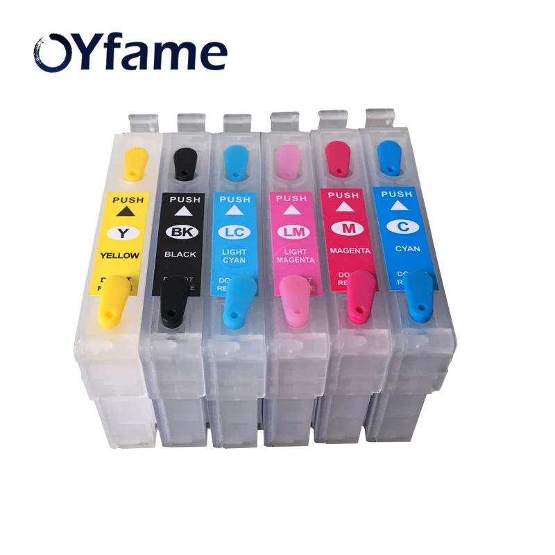 Картридж OYfame T0821 многоразовый картридж с чипами ARC для принтеров Epson Stylus R270 R390 RX590