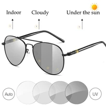 Pilot Photochromic Sunglasses Men Polarized Driving Chameleon Glasses Discoloration Sun Glasses Day&Night Vision Googles S161