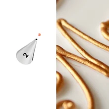 30 шт./партия) FDA высокое качество украшения торта из нержавеющей стали круглая/пишущая Кондитерская насадка#2