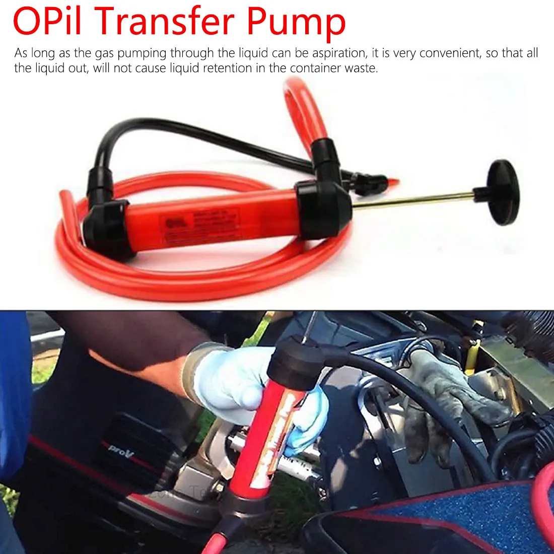 

Portable Manual Oil Pump Hand Siphon Tube Car Hose Liquid Gas Transfer Sucker Suction Inflatable Pump
