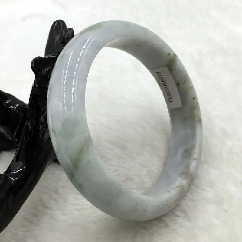 

2930 Certified Grade A Natural Lavender Green Jadeite Jade Bracelet Bangle