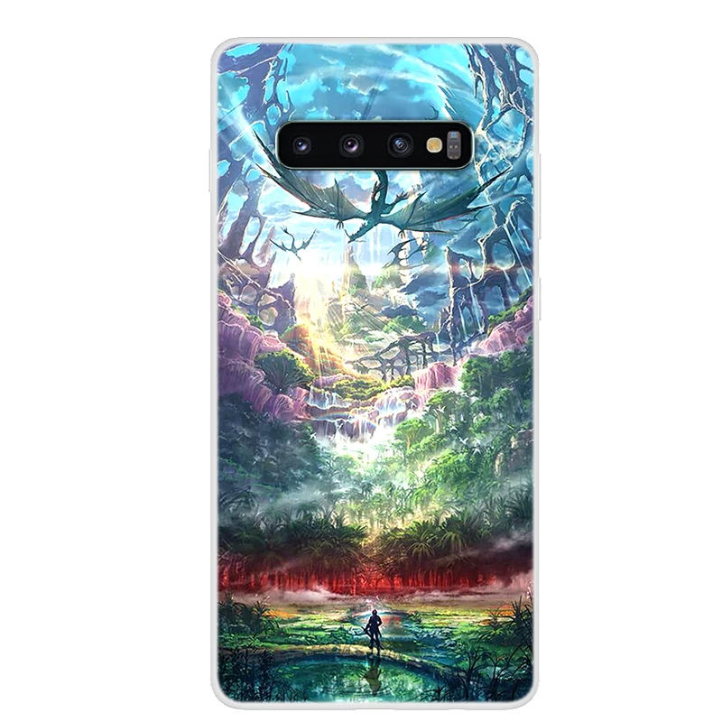Чехлы для Samsung Galaxy S10 plus прозрачный чехол с мультяшным рисунком мягкий