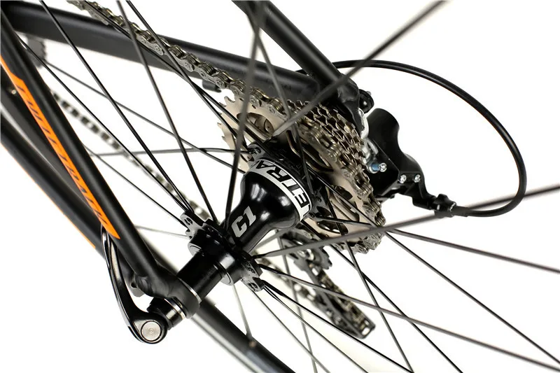 Cheap RichBit Ultra Light Weight Road Race Bike 18 Speeds 9 Gears Cassette Carbon Fiber Fork Shimano 3500 700C*46/48cm Frame Road Bike 7