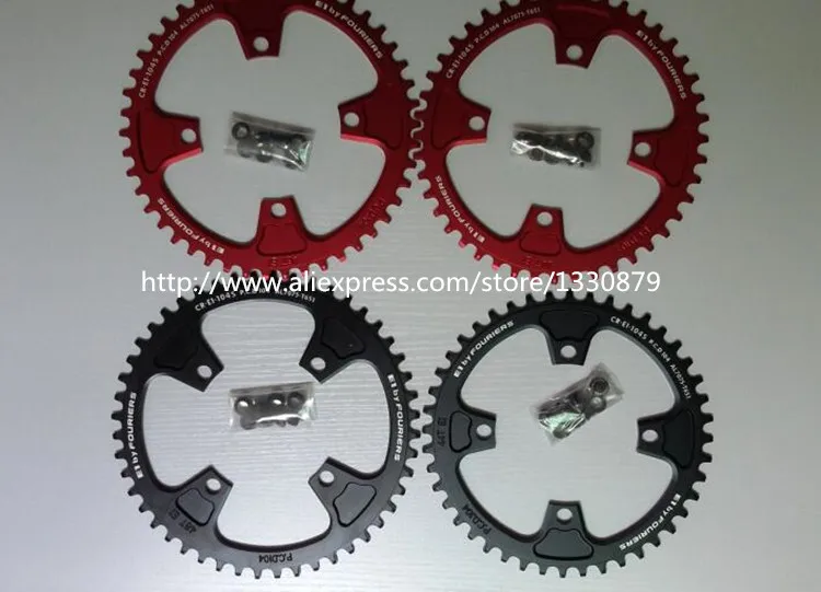 

FOURIERS bike Chain ring 104BCD 40-54T A7075 Alloy MTB Bike Bicycle Narrow Wide Chainring Round Chainwheel Cycle Crankset