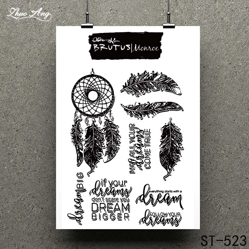 

ZhuoAng Nostalgia design Clear Stamp for Scrapbooking Rubber Stamp Seal Paper Craft Clear Stamps Card Making