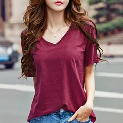 Модная зимняя футболка с длинным рукавом Женская блузка, футболка Для женщин футболка с О-образным вырезом свободные J037