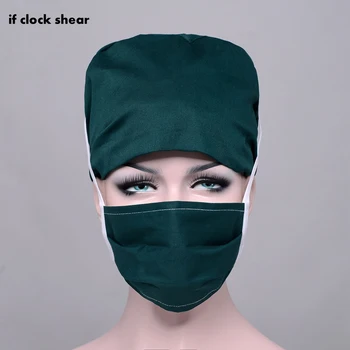 

IF Solid Color Pharmacy Nurse Cap Doctor Surgical Hospital Adjustable Medical surgery Caps Scrub Lab Clinic Dental doctor hat