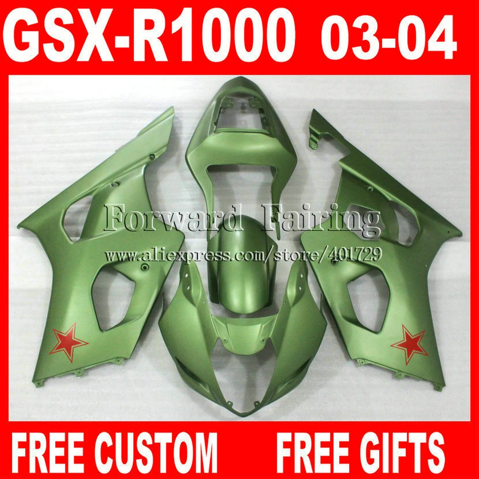 Abs Plastic Fairings For 2003 2004 Suzuki Gsxr1000 K3 Fairing Kits 03