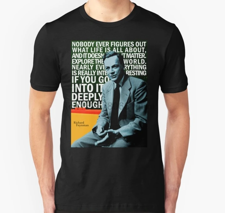 Мужская футболка с коротким рукавом Richard Feynman унисекс женская футболка|Футболки| |