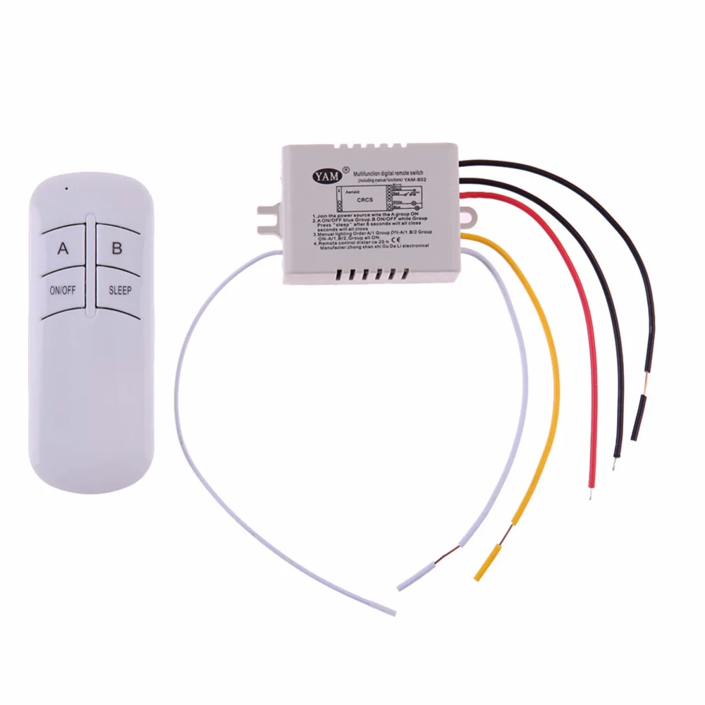 Inalámbrico 1/2/3 modos de encendido/apagado AC220V lámpara de luz Digital interruptor de Control remoto transmisor blanco forma cilíndrica interruptores