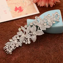 Woman Hairwear Wedding Flowers Leaf Jewelry Bride Haircomb Environmental Friendly Rhinestone Accessories Fashion Crystal Combs