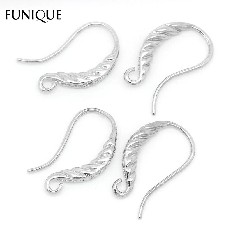 FUNIQUE 5Pairs(10pcs) Earring Clasps Findings Two Tone Copper Ear Wires