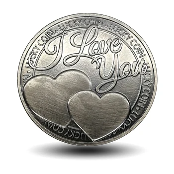 

2018 Hot Commemorative Coin Lucky Love Words Romance Couple Collection Art Gifts Souvenir