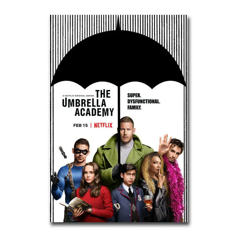 

N1924 The Umbrella Academy Tv Series Wall Sticker Silk Fabric Poster Art Indoor Decor Bright