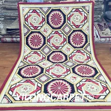 Yilong 6'x9' на плоской подошве с плетением ручной работы королевская французская китайская Шерсть ковер из обюссона(Au09-6x9