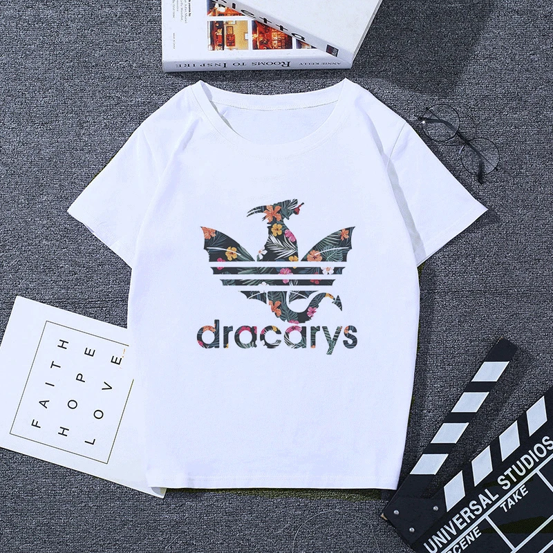 Летняя футболка Dracarys для мамы дракона, эстетическая Футболка Harajuku Khaleesi Camisetas dadragon Dragon Got, женские топы, одежда - Цвет: 2554