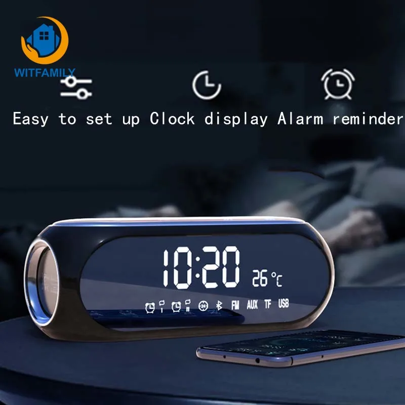  Portable Home Desktop Clocks Wireless Bluetooth Speaker Mobile Computer Outdoor Cannon Household Ra