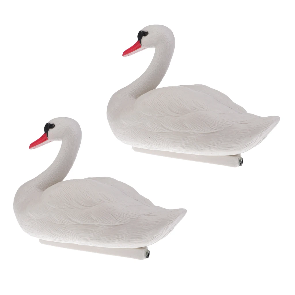 2pcs Swan Hunting Decoys Floating Goose Decoys Garden Decors Yard Scarer Highly simulated 3D lifelike