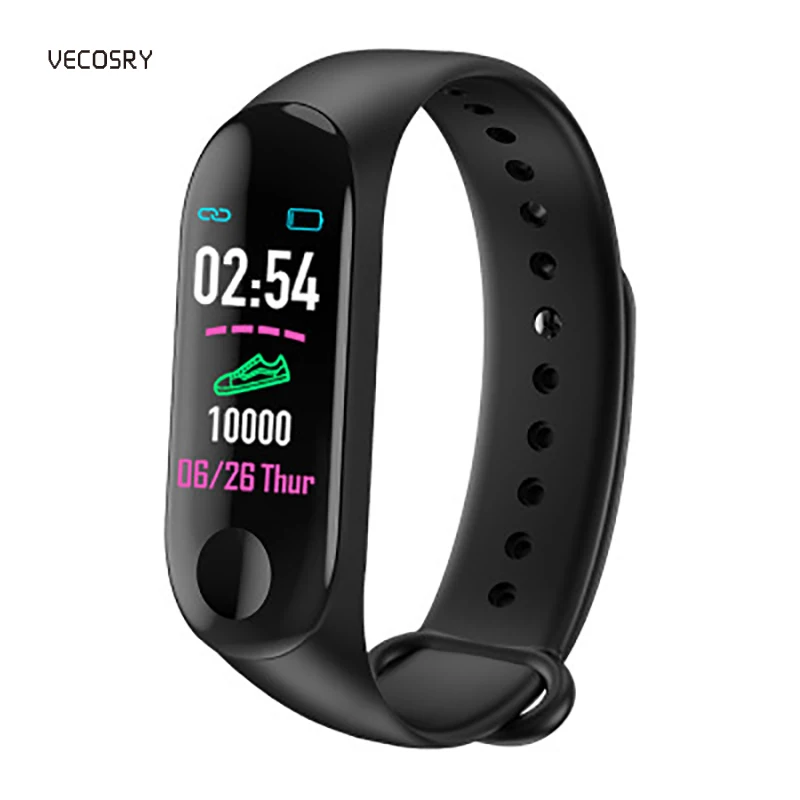 

10PCS Smart Watch Blood Pressure Measurement Bluetooth M3 Smart Band Fitness Bracelet With Pedometer Sport Wristband For IOS