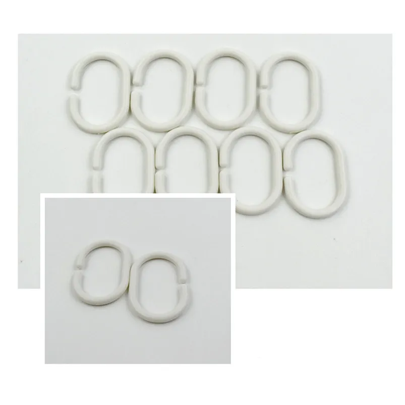 12 PCS Hanger Hook Flexible Shower Curtain Rings Hanger Clear Silicone Rubber Home Decoration Cocina 30FY2602