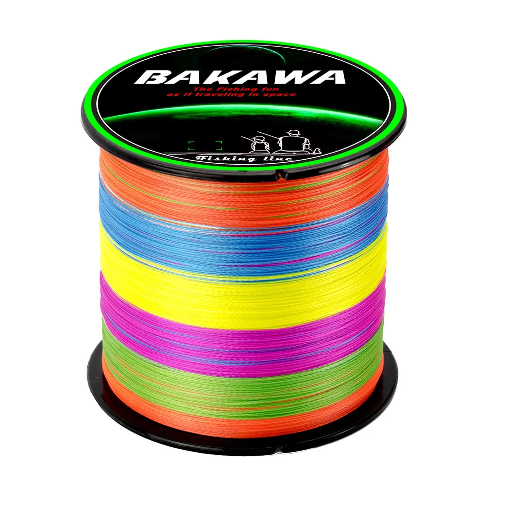 BAKAWA 300M 100% PE 4 Strand Braided Fishing Line Multifilament Fishing Line Super strong for Carp Fishing Wire
