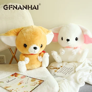 

1pc 40cm big ear fox plush toy stuffed soft kawaii face expression animal fox dolls home decor birthday gift for children girls