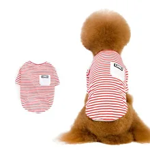 Полосатая клетчатая Одежда для собак и двухногая хлопковая одежда для Тедди собаки